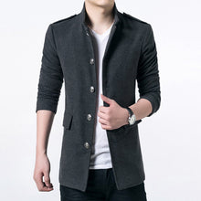 Men Trench Men Jackets Slim Fits Long Casual Coats Men's Thick Outwears Plus Size Quality BL