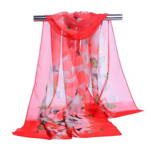 Women Chiffon Scarf Ladies Butterfly Print 7 Colors Scarves Warp shawl female bufanda mujer echarpe #1201 BL