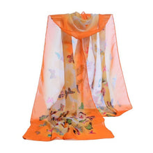 Women Chiffon Scarf Ladies Butterfly Print 7 Colors Scarves Warp shawl female bufanda mujer echarpe #1201 BL
