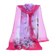 Women Chiffon Scarf Ladies Butterfly Print 7 Colors Scarves Warp shawl female bufanda mujer echarpe #1201 BL