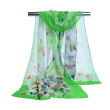 Women Chiffon Scarf Ladies Butterfly Print 7 Colors Scarves Warp shawl female bufanda mujer echarpe #1201 BL