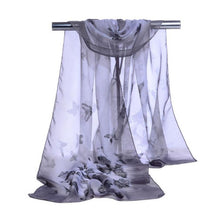 Women Chiffon Scarf Ladies Butterfly Print 7 Colors Scarves Warp shawl female bufanda mujer echarpe #1201 BL