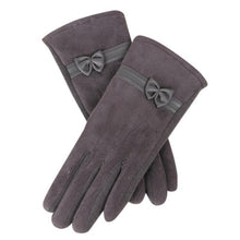 Suede Elegant Women Gloves  Warm Driving Soft Wrist Bow Gloves Female Mittens guantes mujer  #1207 BL