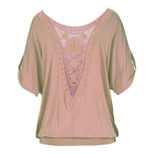 T Shirt Women Back Lace Tops Short Sleeve O Neck Beach  Tops Female Women T-shirt Womens tshirt  YE BL