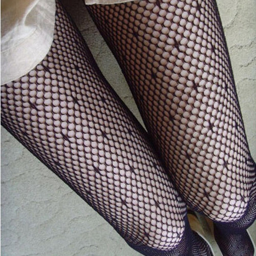 Women Sexy Fishnet Pantyhose Tights Black White Spandex Mesh Fishnet Tights High Quality compression tights #15 BL