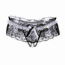 Underwear Women Sexy Underpanties Lace Pearl Open Crotch Panties Thongs And G Strings Female Low Waist Lingerie G-String BL