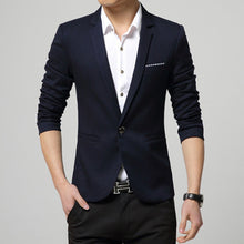 Slim Fit Business Jacket Cotton Men Blazer Jacket Single Button Casual Mens Suit Jacket Coat Suite BL