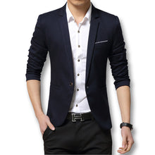 Slim Fit Business Jacket Cotton Men Blazer Jacket Single Button Casual Mens Suit Jacket Coat Suite BL