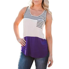 Tops  Ladies 3 Colors Sleeveless Patchwork Pocket T-shirt Tank Top Women Vest Tops Tees Female #63 BL