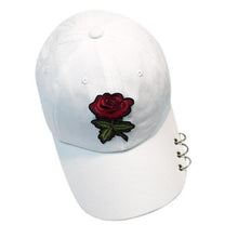 Women  Casual Baseball Cap Flower Embroidery Hat Cap Pink Black White Snapback Hats Women Men #01 BL