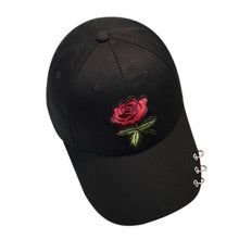 Women  Casual Baseball Cap Flower Embroidery Hat Cap Pink Black White Snapback Hats Women Men #01 BL