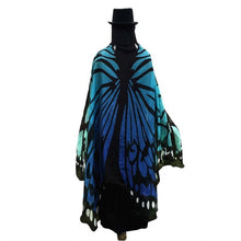 Scarf    Fahson Butterfly Wings Print Long women pashmina shawl And Wraps scarves Ladies 197*125CM 1216# BL