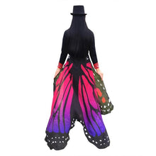 Scarf    Fahson Butterfly Wings Print Long women pashmina shawl And Wraps scarves Ladies 197*125CM 1216# BL