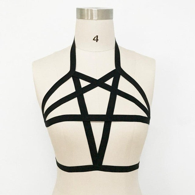 Sexy  Women Ladies Halter Bondage Elastic sexy Bra Sexy Strappy Bra Bustier Crop Tops Women Ladies #23 BL