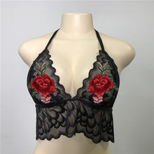 Sexy Short Tank Tops Women Hollow Lace Translucent Embroidery Floral Strap Baic Bra Crop Top Bustier Camis Female  #23 BL