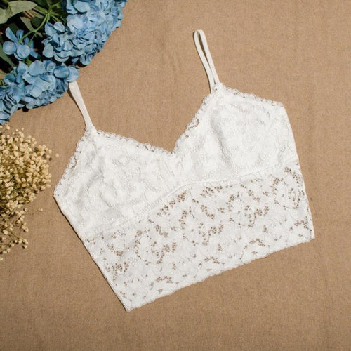 Sexy Women Tank Top   V-Neck White Lace Crop Top Sleeveless Tee Women White Tank Top Canottiere Donna Femininas BL