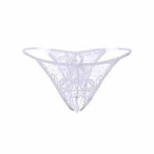 Sexy Womens Briefs Lace Open Crotch Panties For Women Lace Hollow Out Pearls Open Crotch Thongs G-string Ladies Erotic Underwear BL