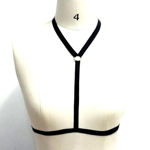 Simply Desgin Bondage Bras Womens Halter Neck Balcke Elastic sexy Ladies Sexy Strappy Bra Bustier Crop Top  #63 BL