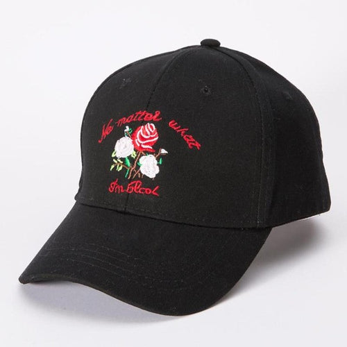 Unisex Baseball Cap Women Flower Embroidery Snapback Hats Bone Women Hip-hop Caps Casquette 3colors #417 BL