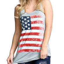 Sleeveless Tank Top For Womens   Flag Print Sexy Tank Tops Vest Tee Tops Female #23 BL