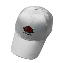 Baseball Hats Women Embroidery Rose Cotton Snapback Caps Hip Hop Hats Female Black White Pink Casquette#23 BL