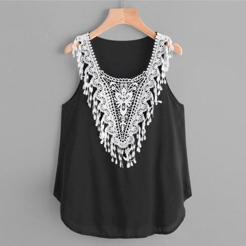 Tank Tops Women   Chiffon Sexy Sleeveless Vest Tops Female Clothing Plus Size S-2XL #23 BL