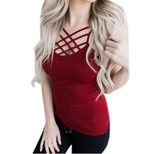 Tops  Women Sexy Hollow Out Vest Sleeveless Solid Camisole Tank Tops For Women T Shirt Female Cropped Feminino #23 BL