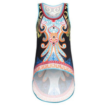 Women Bohemian Print Sleeveless  Women Tops  Beach Casual Vest Irregular Tank Tops #52 BL