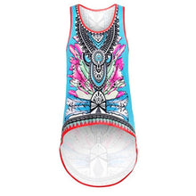 Women Bohemian Print Sleeveless  Women Tops  Beach Casual Vest Irregular Tank Tops #52 BL