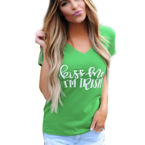 style  Letter Women   Casual T Shirt Print Short Sleeve T-Shirt Female camisetas mujer #23 BL