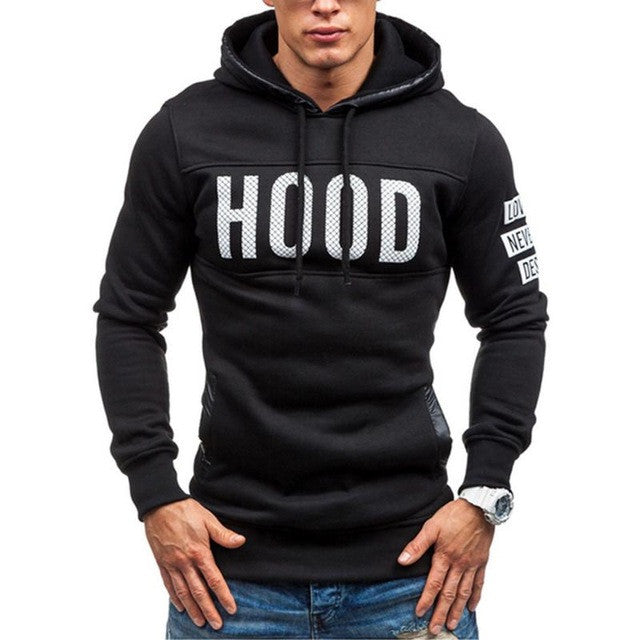 Sweatshirts Men    Slim hoodies men Warm Pullover Sweatshirt Hooded Outwear Tops Male sudaderas hombre &23 BL