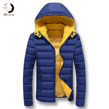 Thick Men Hooded Downs Jackets Men Warm Coats Slim Fit Down Men Parkas Men Plus Size BL
