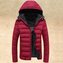 Thick Men Hooded Downs Jackets Men Warm Coats Slim Fit Down Men Parkas Men Plus Size BL