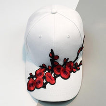 Unisex Women Baseball Cap   Women Men Couple Plum Blossom Snapback Hip Hop Flat Hats Black White Casquette Bone #01 BL