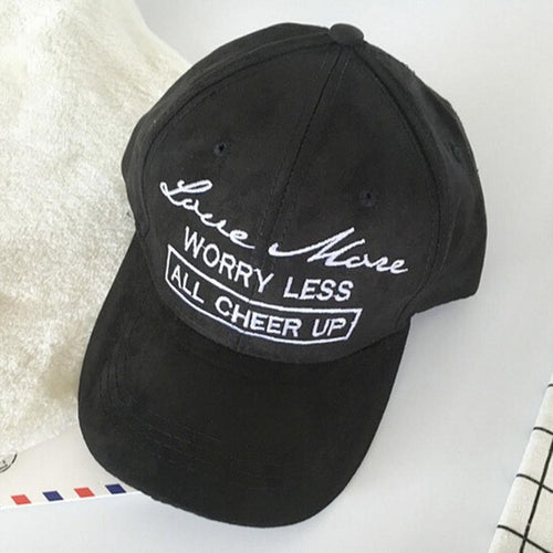 Hat For Women Men Letter Embroidery Suede Snapback Female Male Hats  Hip Hop Baseball Cap &22 BL