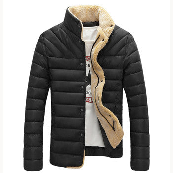 Men Downs Jackets Slim Fit Men's Clothing Outwears Men Coats Solid Color Plus Size BL