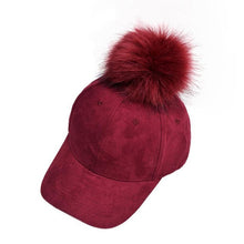 Baseball Cap   Fashon Women Cotton Raccoon Fur Ball Hip Hop Casual Snapback Women Cap gorras bones &22 BL