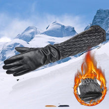 Ladies Gloves Women Long PU Leather Elbow Dress Gloves For Women Warm Cashmere Gloves Guantes Mujer BL