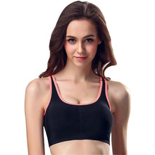 Women Fitness Bra For Ladies Wire Free Padded Straps Cropped Top Seamless Top Fitness Workout Vest For Women #63 BL