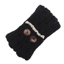 Women Knitting Double Button Headband For  Twist Crochet Keep Warm Hairband Head Wrap For Women Female Hair Accessories BL