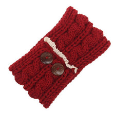 Women Knitting Double Button Headband For  Twist Crochet Keep Warm Hairband Head Wrap For Women Female Hair Accessories BL