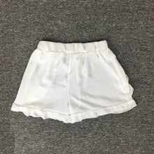 Women Ladies Lotus Leaf  Casual Shorts Women  High Waist Elastic Waist Short Pants For Women Beach Wear Bottoms #63 BL