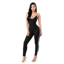 Women Lady V Neck Clubwear Bodycon  Jumpsuits For Women  Bodycon Sleeveless Fitness Sling Jumpsuit Long Pants #63 BL