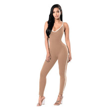Women Lady V Neck Clubwear Bodycon  Jumpsuits For Women  Bodycon Sleeveless Fitness Sling Jumpsuit Long Pants #63 BL