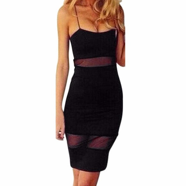 Women Sexy Sleeveless Bandage Bodycon  Style Lace Sling Strapless Evening Party Ladies Dress Robe Femme vestidos  #23 BL