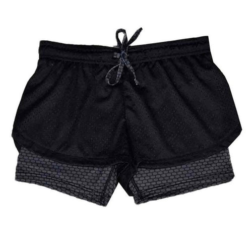 Women   Fitness Shorts Femme Patchwork Casual Workout Waistband Drawstring Skinny Shorts Women Short Pants #63 BL