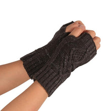 Women  Fingerless Gloves Knitted Half Finger Glove Soft Warm Half Mitten Women Female Gloves Mittens Guantes Mujer  BL