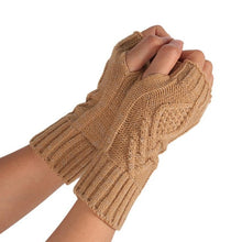 Women  Fingerless Gloves Knitted Half Finger Glove Soft Warm Half Mitten Women Female Gloves Mittens Guantes Mujer  BL