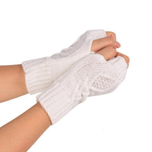 Women  Fingerless Gloves Knitted Half Finger Glove Soft Warm Half Mitten Women Female Gloves Mittens Guantes Mujer  BL