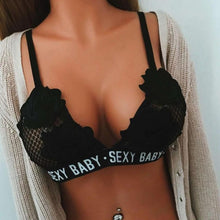 Women's Strappy Crop Tops Women   Lace Rose Bandage Embroidered Appliques Floral Bralette crop top Women encaje #421 BL